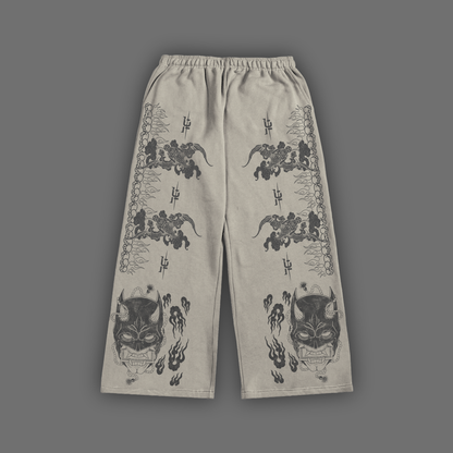 'lá mort | METAL KNIGHTS TBWL' WIDE LEG LOUNGE SWEATS IN CREAM