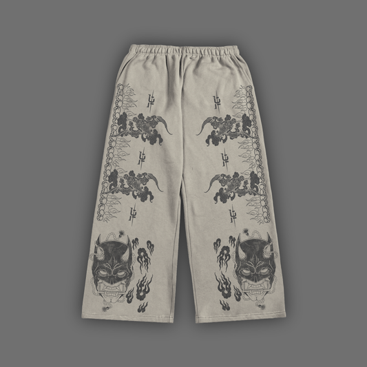 'lá mort | METAL KNIGHTS TBWL' WIDE LEG LOUNGE SWEATS IN CREAM