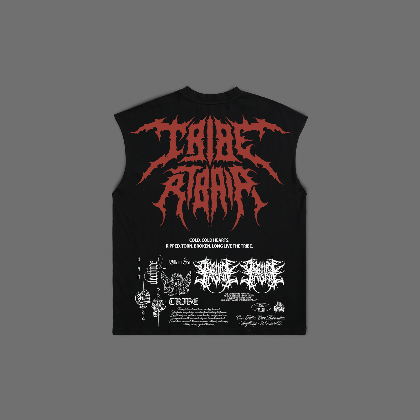 COLD, COLD HEARTS 'LIMITED' MUSCLE TEE IN BLACK