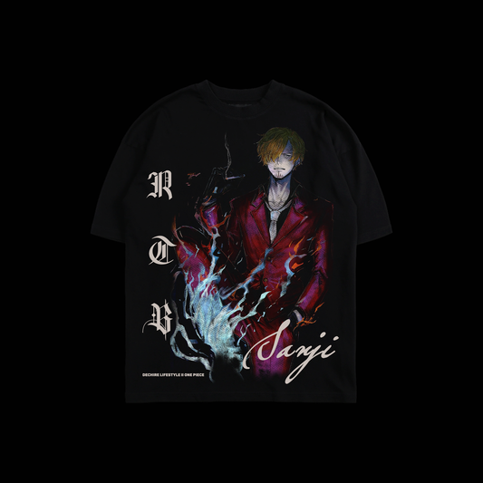 SANJI THE BLACK LEG 'YEAR 25' OS TEE IN BLACK