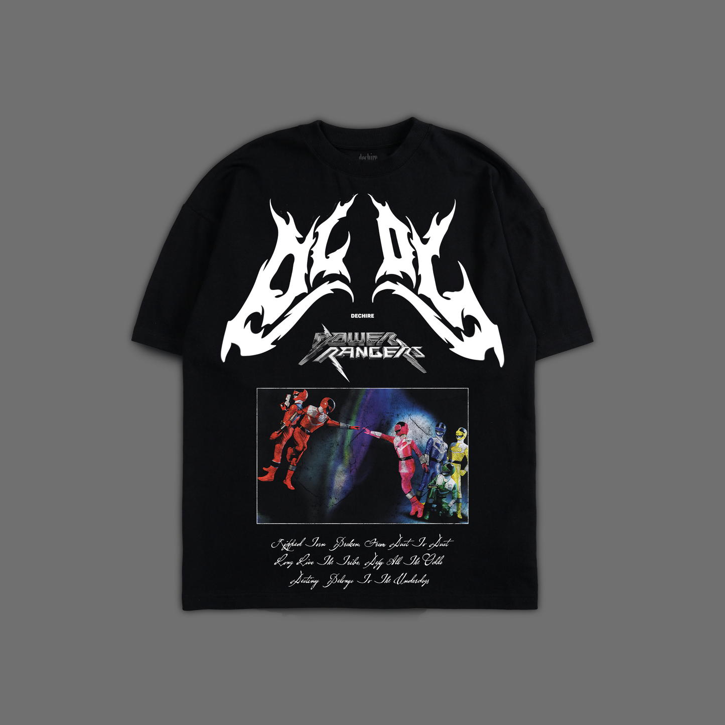 POWER RANGERS || TIME FORCE '24 YEAR EDITION' OVERSIZED TEE IN BLACK