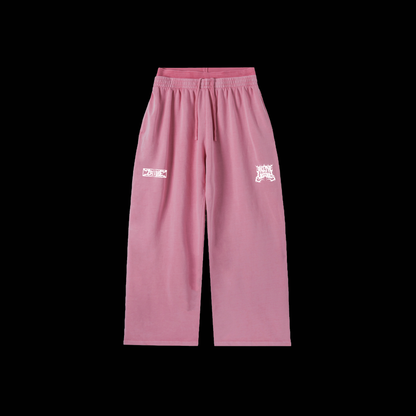 KILL THE NOISE | VINTAGE WASHED BAGGY WAIST SWEATS IN ROSE PINK