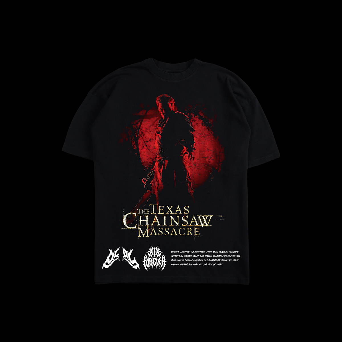 TEXAS CHAINSAW MASSACRE 'LIMITED' OVERSIZED TEE IN BLACK