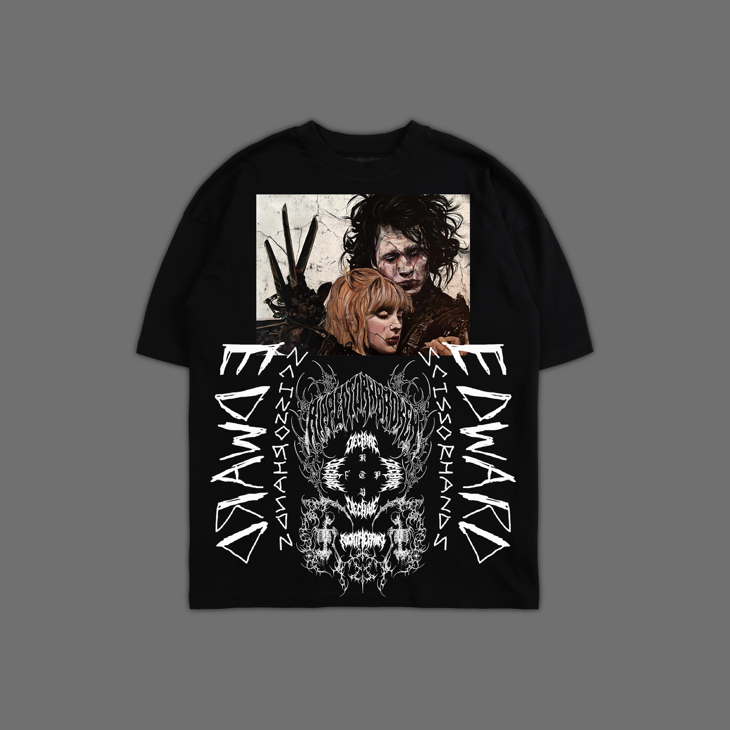 EDWARS SCISSORHANDS 'LIMITED' OVERSIZED TEE IN BLACK