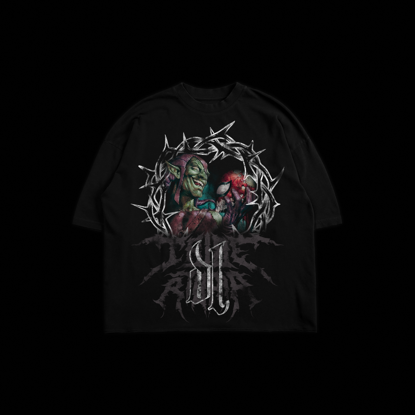 GREEN GOBLIN | DEATH OF A SPIDER 'LIMITED' OS BOXY TEE IN BLACK