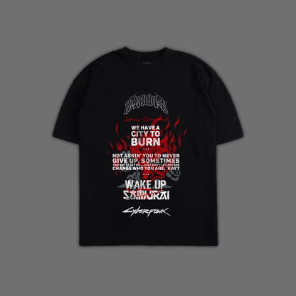 JOHNNY SILVERHAND 'LIMITED' OVERSIZED TEE IN BLACK