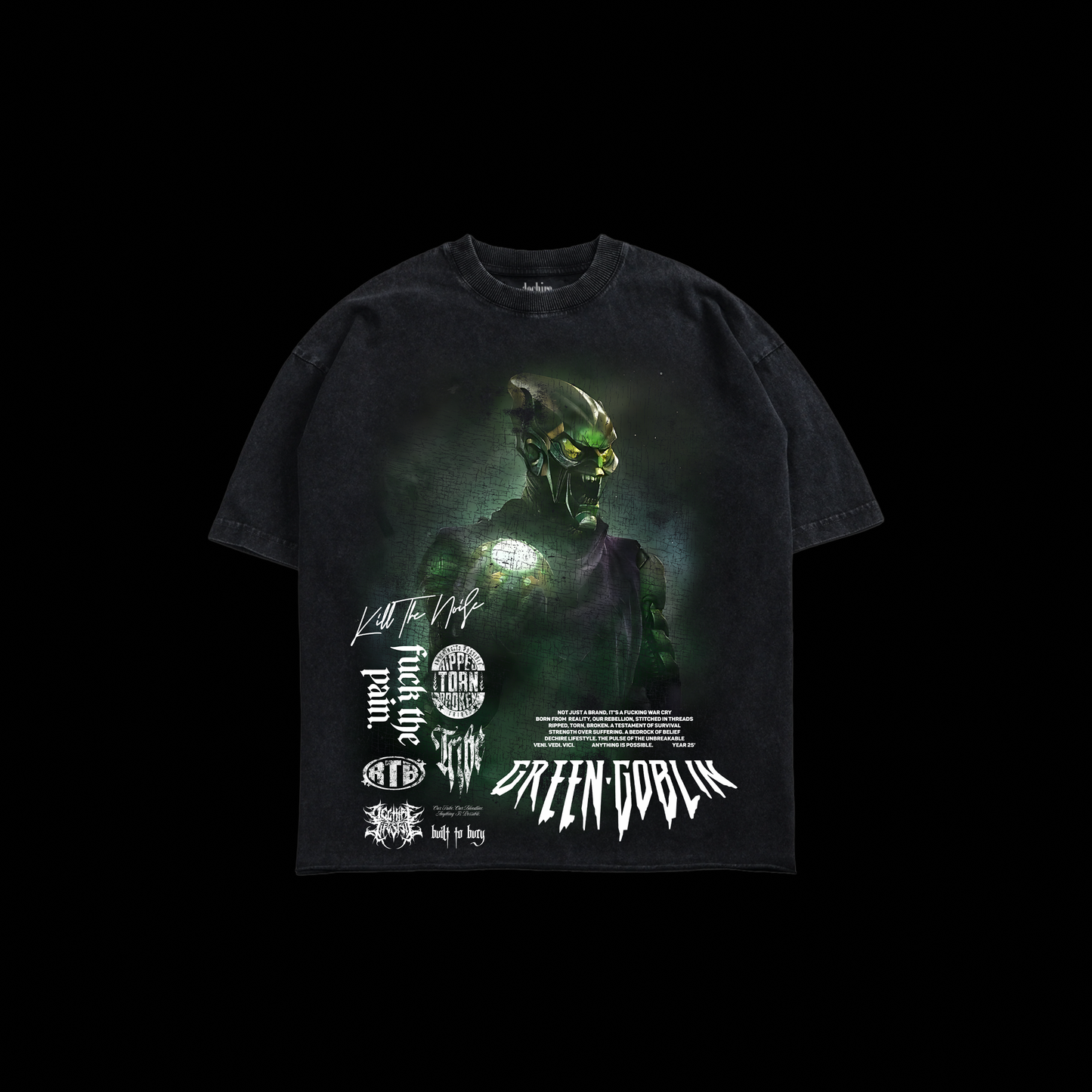 GREEN GOBLIN 'CHAPTER 1' RAW HEM OVERSIZED TEE