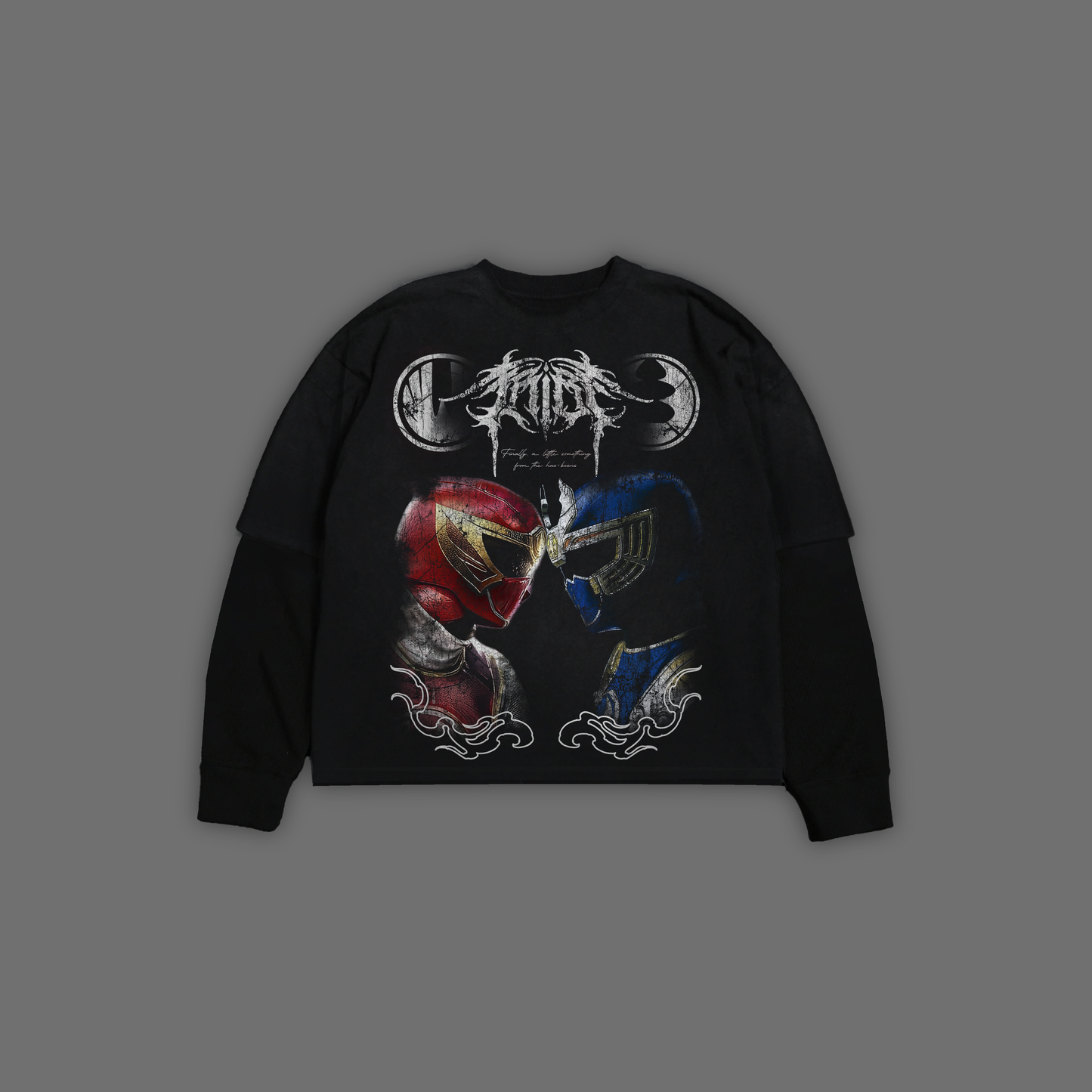 NINJA STORM || RED v. NAVY RANGER OVERSIZED GRUNGE VINTAGE TWOFER