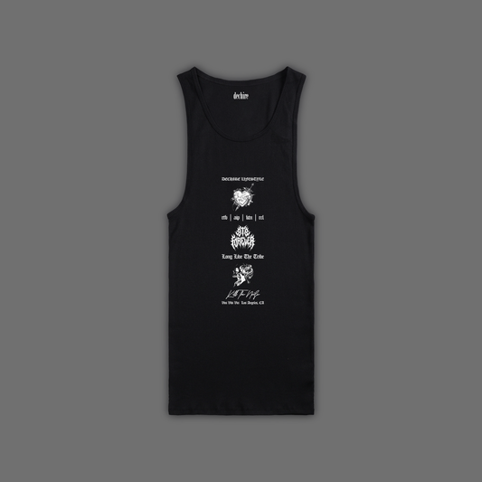 DUST TO DUST RIBBED TANK IN BLACK