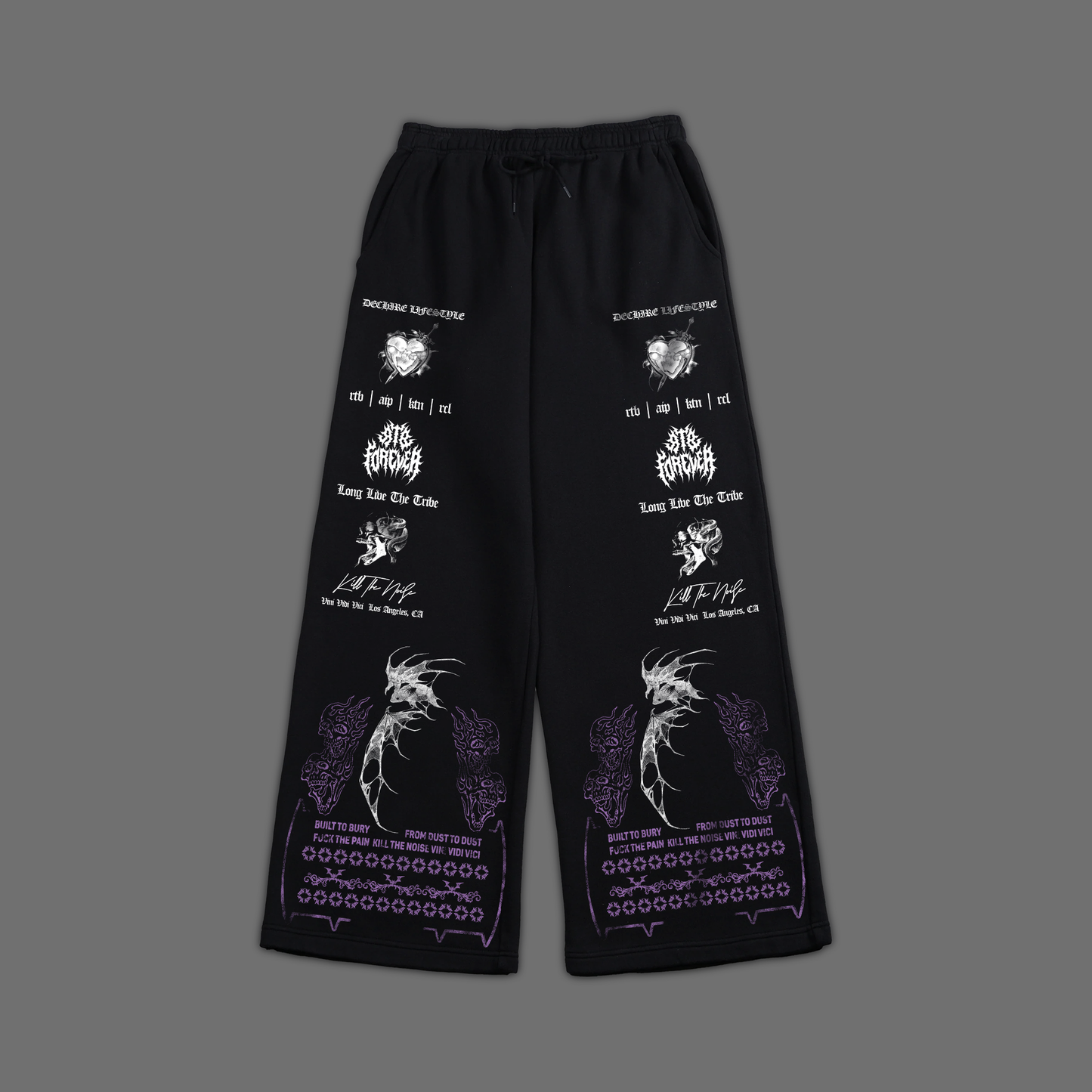 'ABSOLUTE' WIDE LEG LOUNGE SWEATS IN BLACK