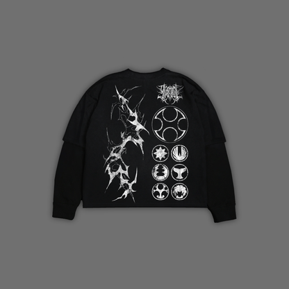 NINJA STORM || RED v. NAVY RANGER OVERSIZED GRUNGE VINTAGE TWOFER