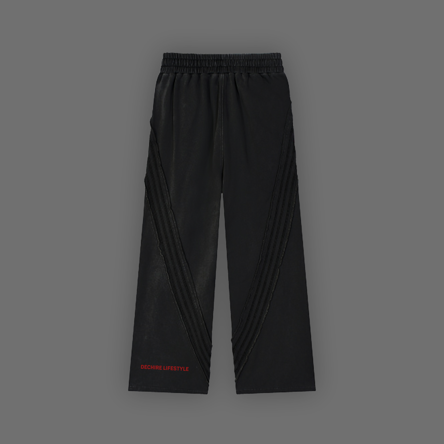 'TALE OF THE 3 BROTHERS' SNOW WASHED RAW EDGE GRUNGE SWEATS