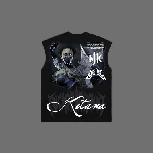 MK | KITANA BOX CUT MUSCLE TEE IN BLACK