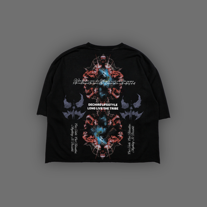 SCARECROW | CERTIFIED INSANE FULL HEM OS TERRY TEE IN ACTIVE BLACK