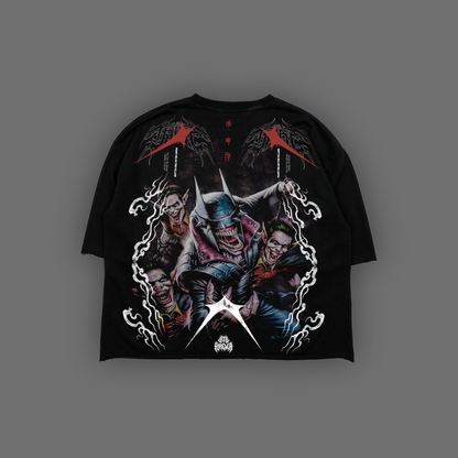 TBWL & ROBINS FULL HEM OS TERRY TEE IN ACTIVE BLACK