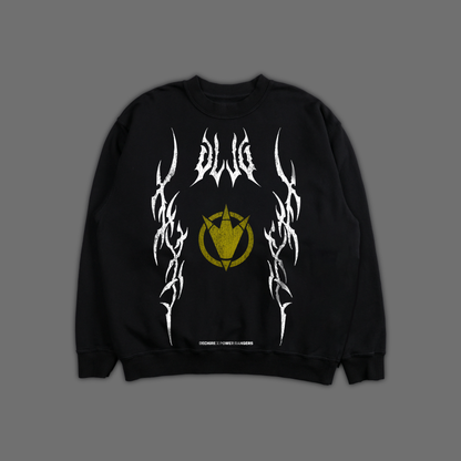 DINO THUNDER || BLACK RANGER 'ICON SERIES' OVERSIZED CREWNECK IN BLACK