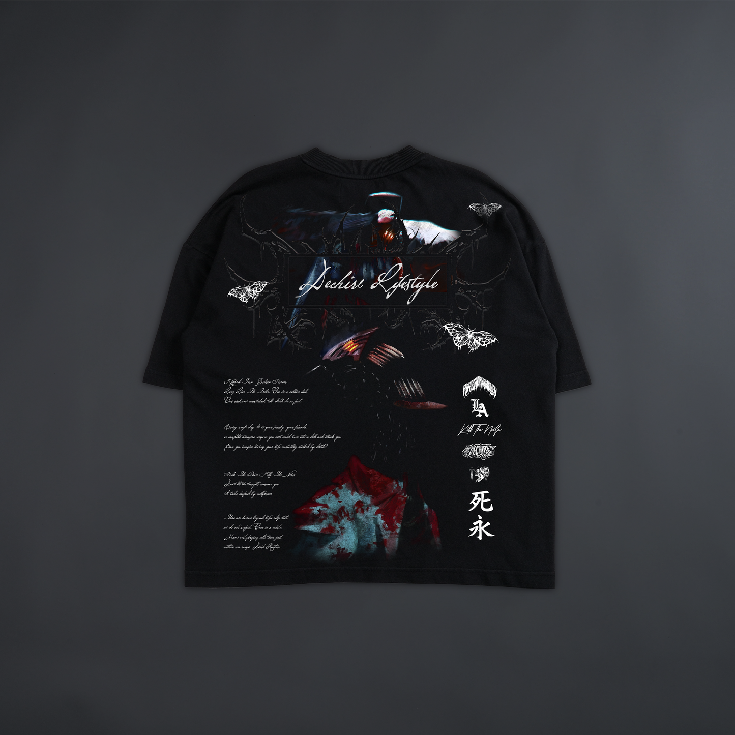 CHAINSAW MAN 'SHADOW EDITION' OVERSIZED BOXY TEE IN BLACK