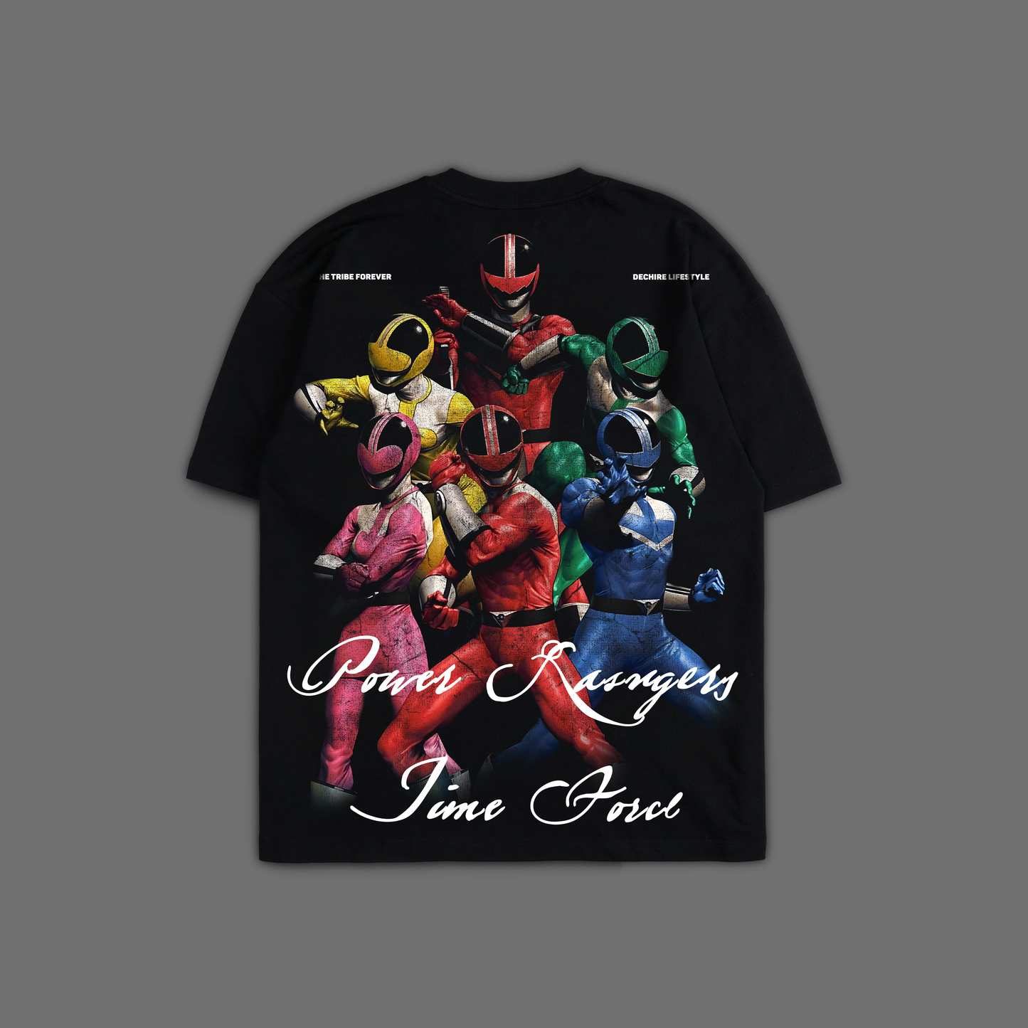 POWER RANGERS || TIME FORCE '24 YEAR EDITION' OVERSIZED TEE IN BLACK
