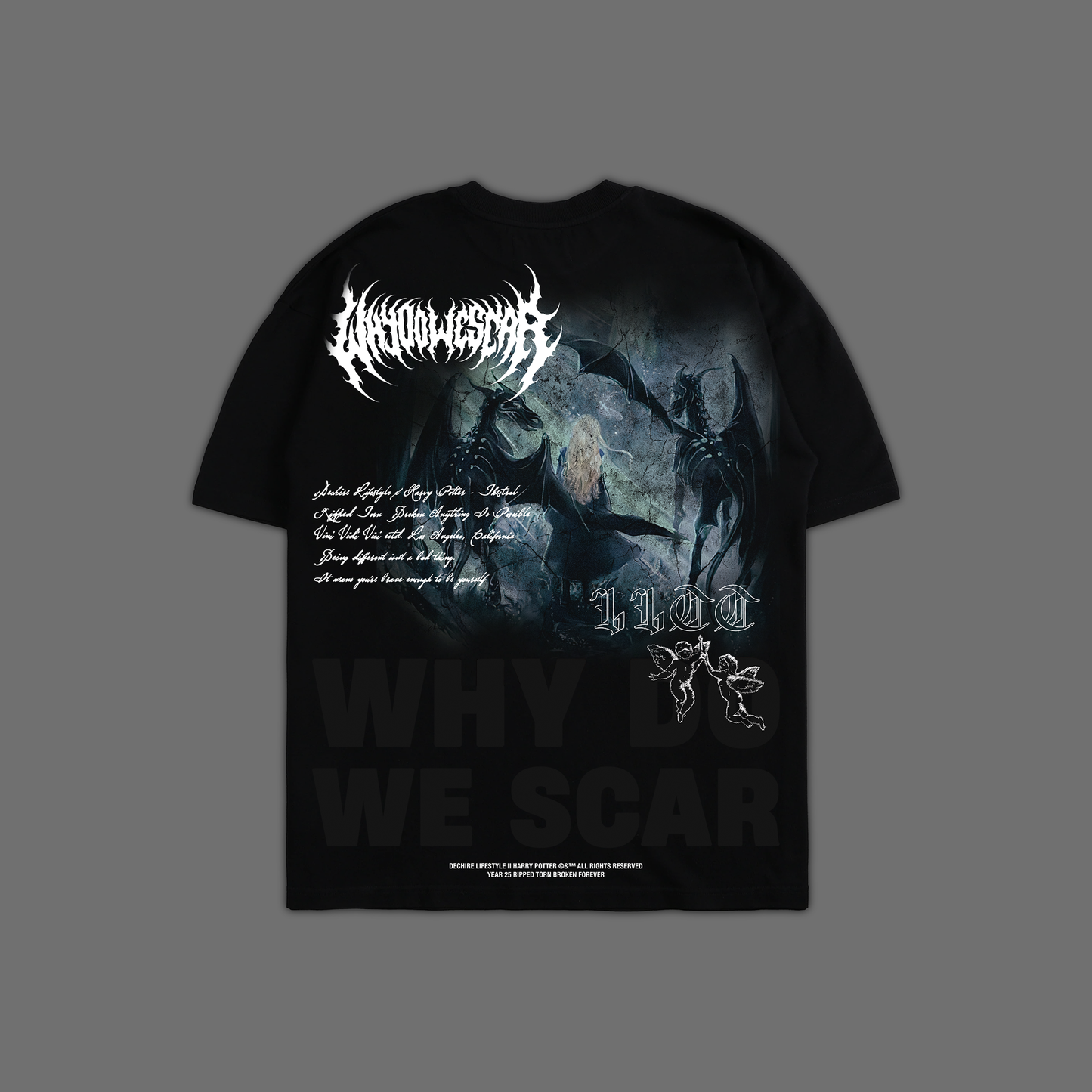 LUNA & THE THESTRALS 'LIMITED' OVERSIZED TEE IN BLACK