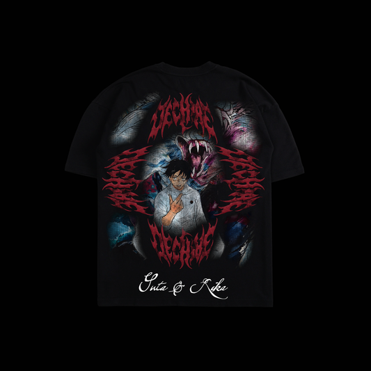 YUTA & RIKA 'LIMITED' 6oz OVERSIZED TEE IN BLACK