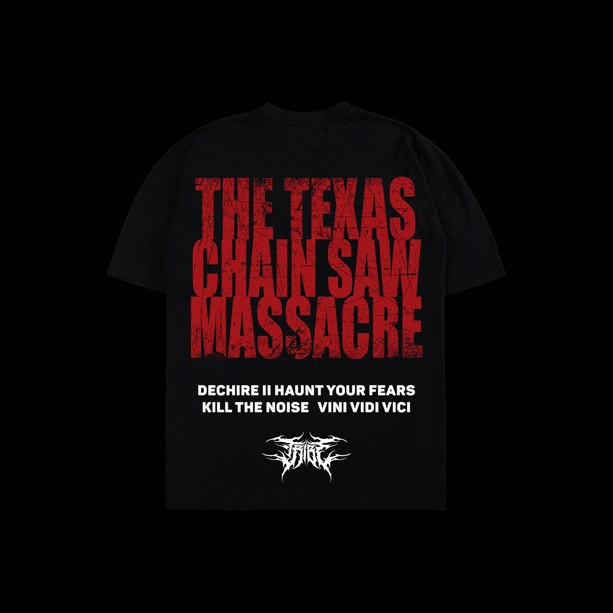 TEXAS CHAINSAW MASSACRE 'LIMITED' OVERSIZED TEE IN BLACK