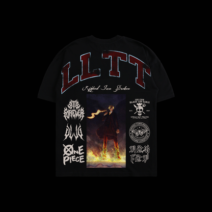 SANJI THE BLACK LEG 'YEAR 25' OS TEE IN BLACK