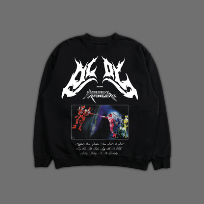 POWER RANGERS || TIME FORCE '24 YEAR EDITION' OVERSIZED CREWNECK IN BLACK