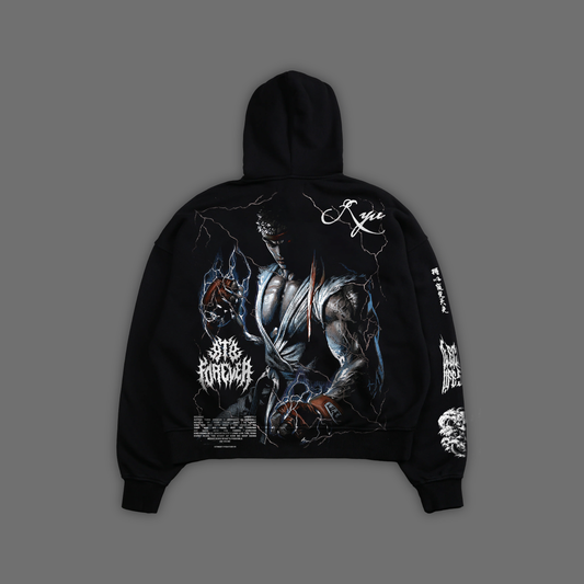 SF | RYU '38 YEAR ANNIVERSARY' 1 OF 100 DOUBLE ZIP BOX CUT HOODIE