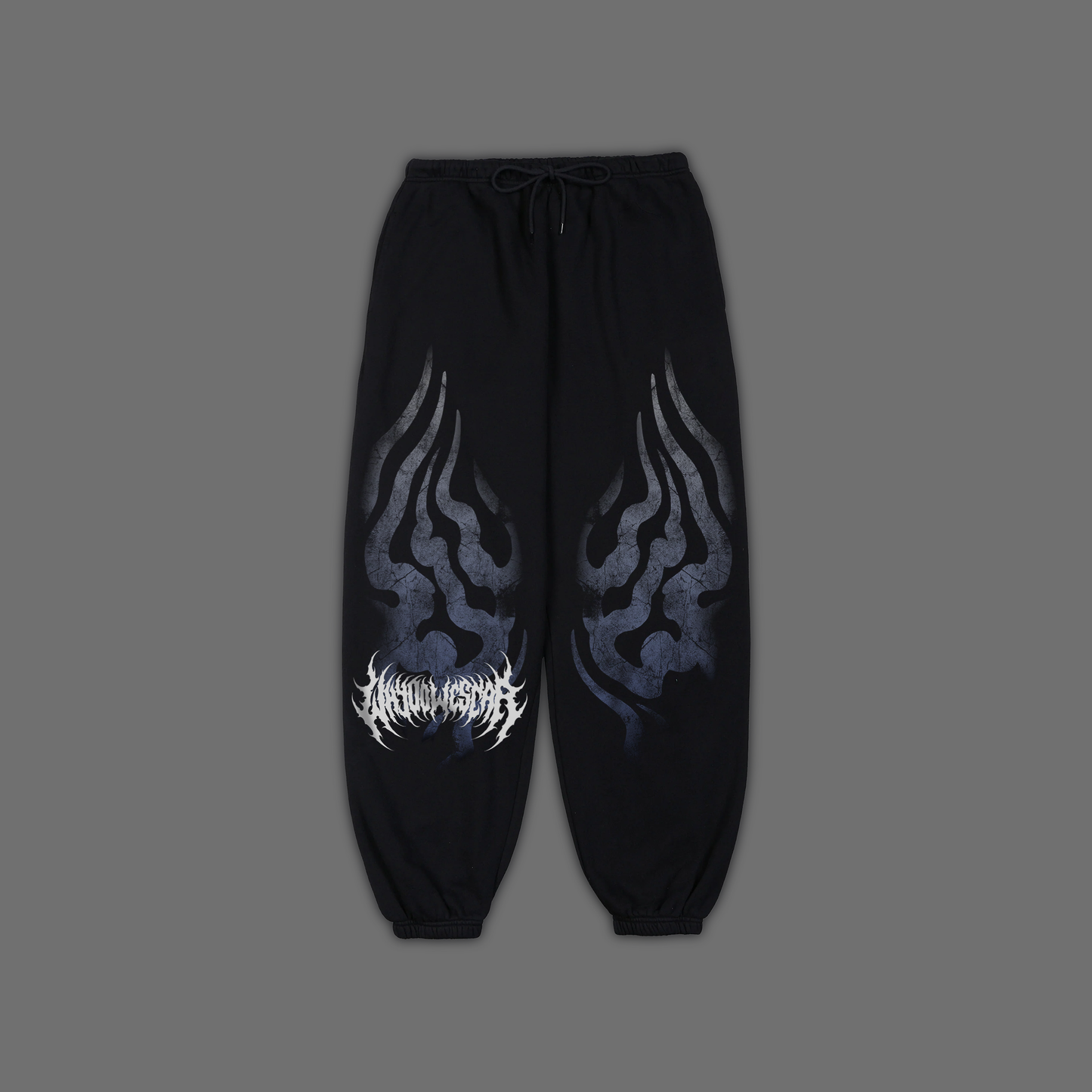 'TRIWIZARD FLAMES' BAGGY PLUSH SWEATS IN BLACK