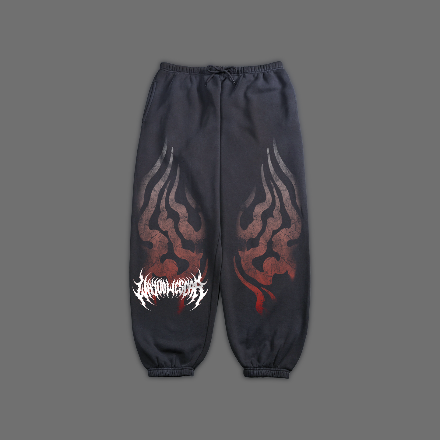 'TRIWIZARD FLAMES' BAGGY PLUSH SWEATS IN SLATE GRAY