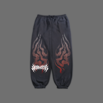 'TRIWIZARD FLAMES' BAGGY PLUSH SWEATS IN SLATE GRAY