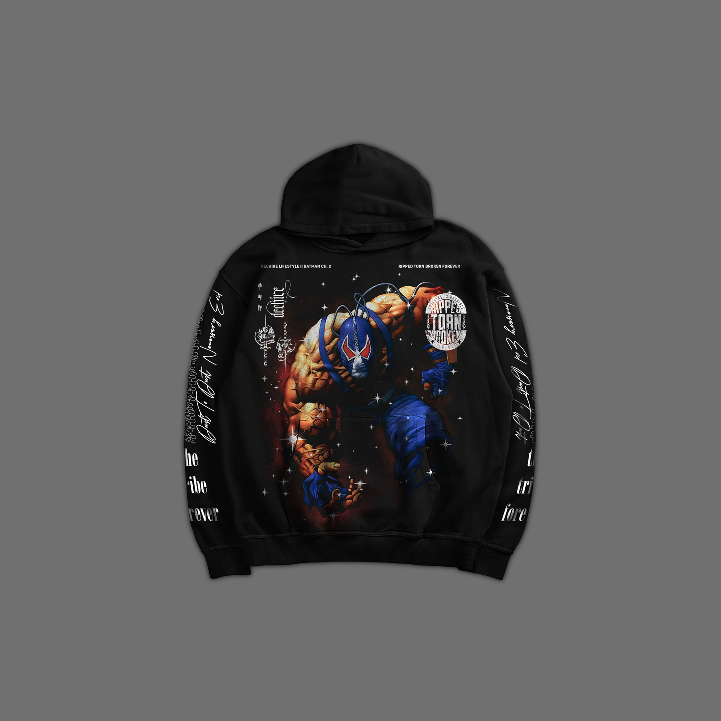 BANE | THE SHADOWS '1 OF 100' OVERSIZED HOODIE IN BLACK