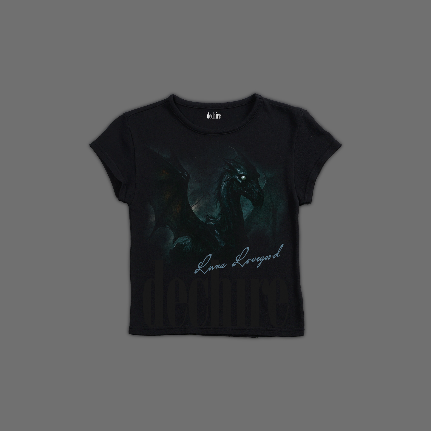 LUNA & THE THESTRALS 'CORE' DL FEMME BABY TEE IN BLACK