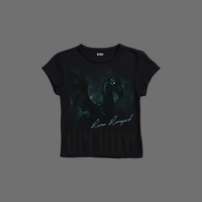 LUNA & THE THESTRALS 'CORE' DL FEMME BABY TEE IN BLACK