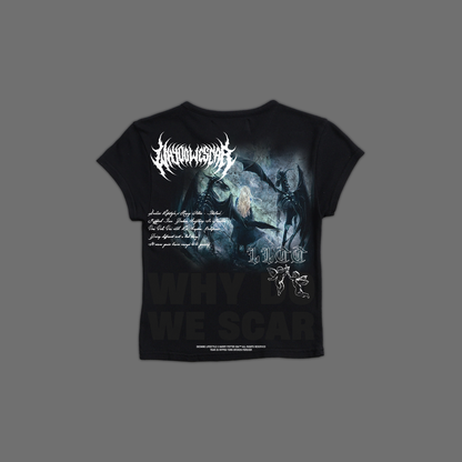 LUNA & THE THESTRALS 'CORE' DL FEMME BABY TEE IN BLACK