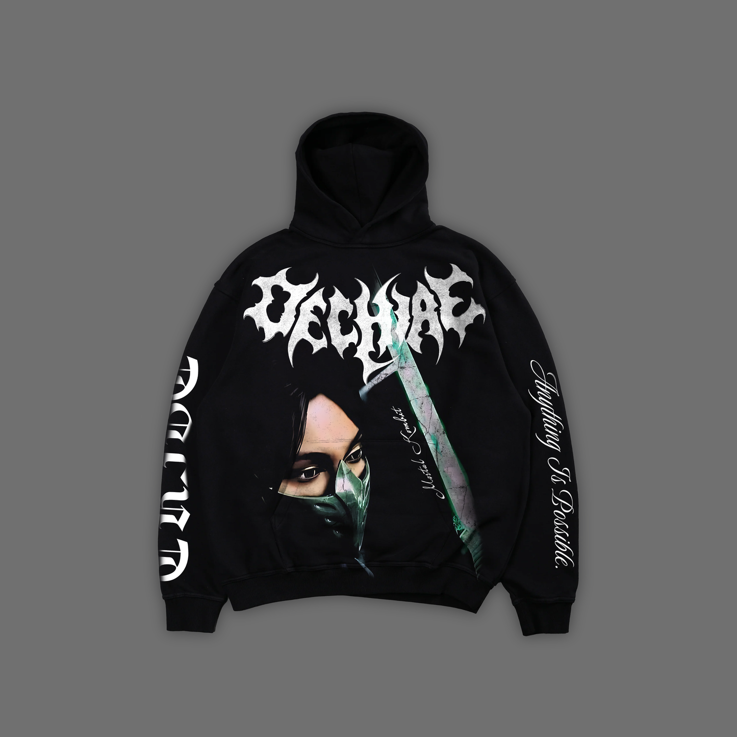 MK | JADE 'LIMITED' PULLOVER OS FLEECE HOODIE IN BLACK