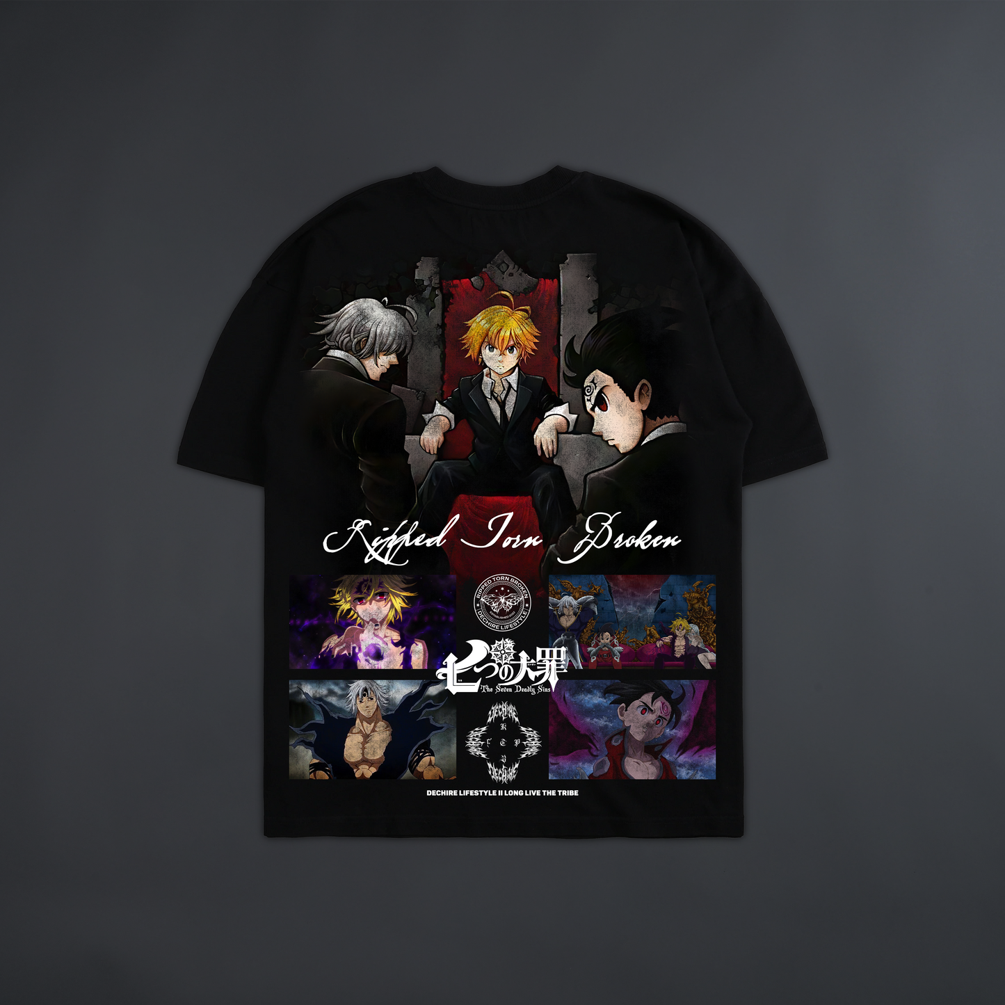 TEN COMMANDMENTS 'LIMITED' OVERSIZED TEE IN BLACK