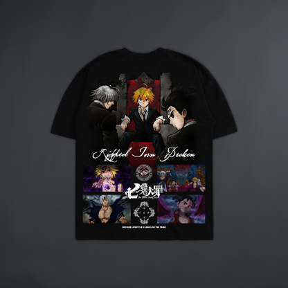 TEN COMMANDMENTS 'LIMITED' OVERSIZED TEE IN BLACK