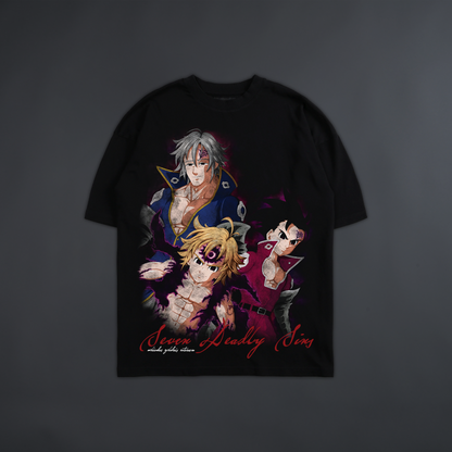 TEN COMMANDMENTS 'LIMITED' OVERSIZED TEE IN BLACK