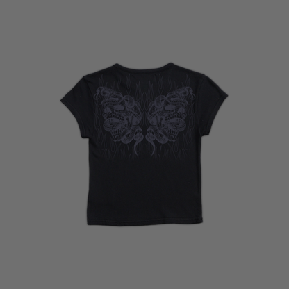 DARK MARK 'CORE' DL FEMME BABY TEE IN BLACK