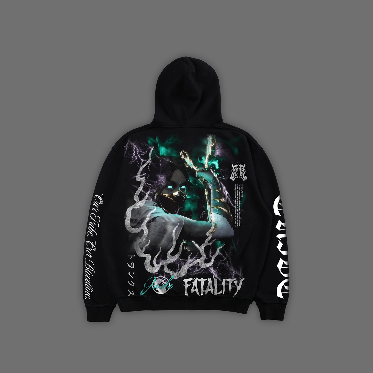 MK | JADE 'LIMITED' PULLOVER OS FLEECE HOODIE IN BLACK