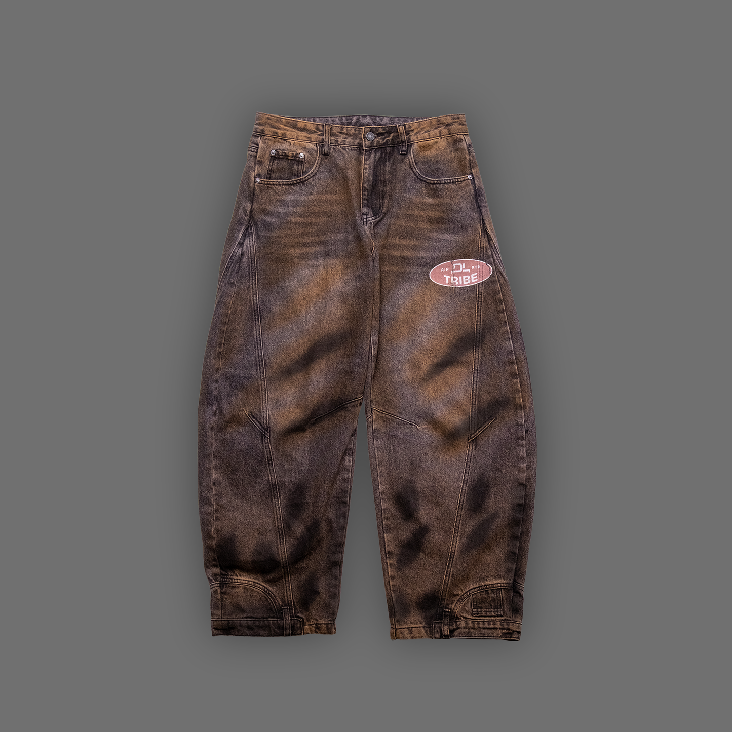 TRIBE ESSENTIALS 'LIMITED' GRUNGE WASHED DENIM BLADE JEANS