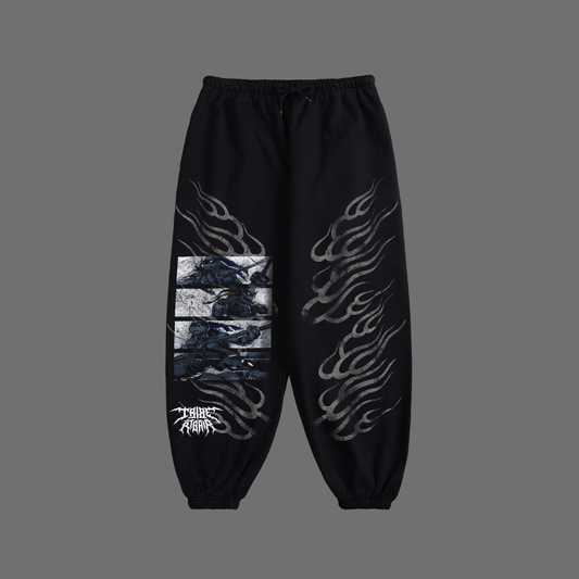 TEENAGE MUTANT'S BAGGY PLUSH SWEATS IN BLACK