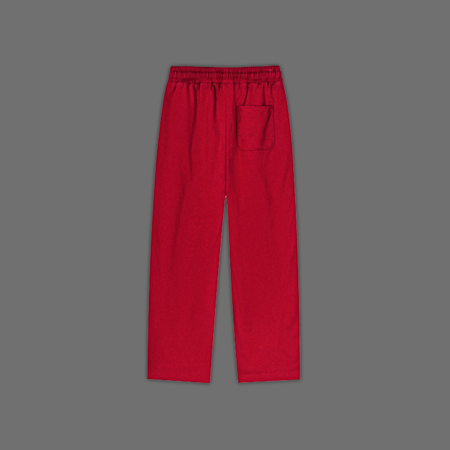 RED WING FOREVER STRIPED WIDE LEGS SWEATS IN BLOOD RED