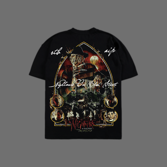 NIGHTMARE ON ELM ST. '1 OF 200' OVERSIZED TEE IN BLACK