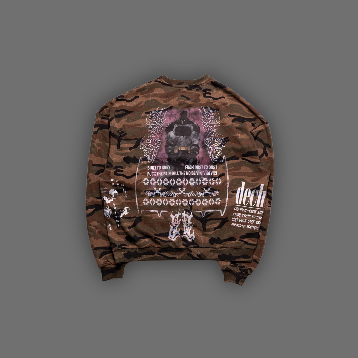 ABSOLUTE BATMAN '1 OF 50' HVYWT OVERSIZED CAMO CREWNECK