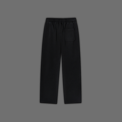 RED WING FOREVER STRIPED WIDE LEGS SWEATS IN ACTIVE BLACK
