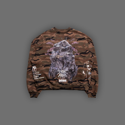 ABSOLUTE BATMAN '1 OF 50' HVYWT OVERSIZED CAMO CREWNECK