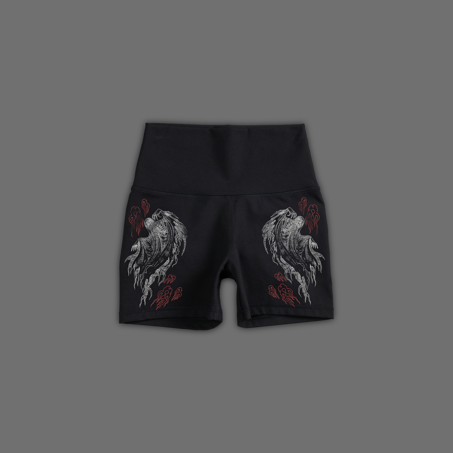 'dēmentō' DLFemme™ SEAMLESS MID-WAIST SHORTS IN MIDNIGHT BLK