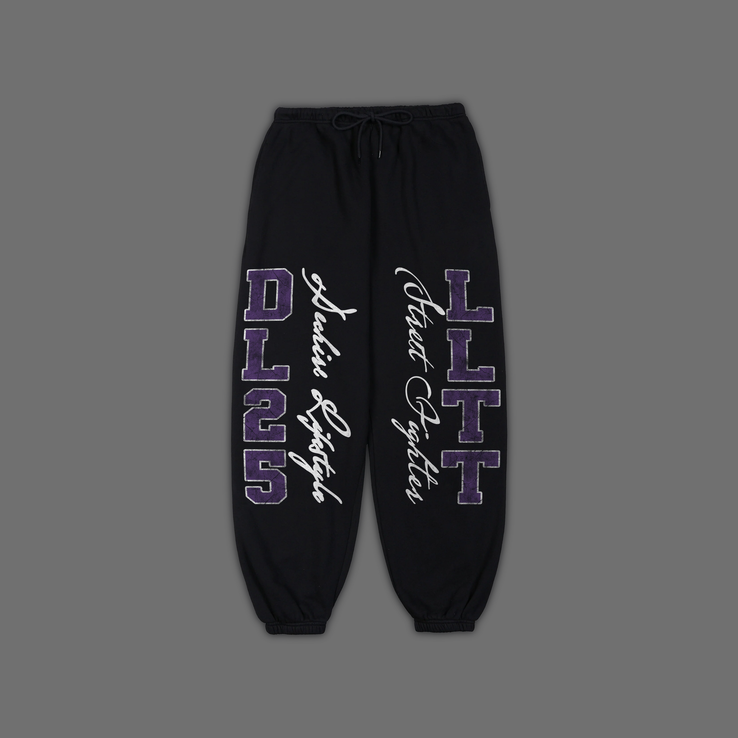 STREET FIGHTER BAGGY SWEATS IN MIDNIGHT PURPLE & BLACK